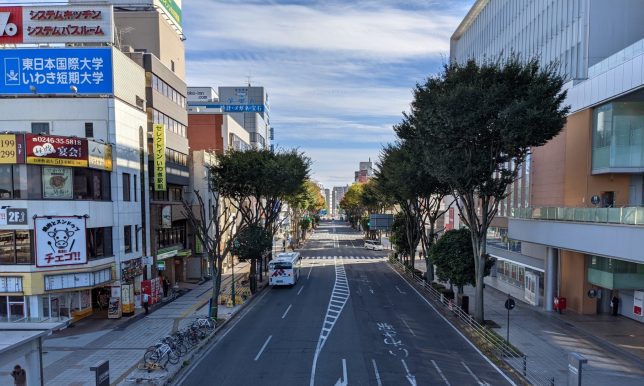 いわき駅前からの風景